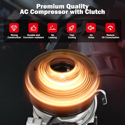 Image of cciyu AC Compressor Pump Fit for Toyota Tundra 4.6L 5.7L 2007-2021 | Replaces AC Compressor for Car 157325 158325 Powerful Cooling Quiet Operation