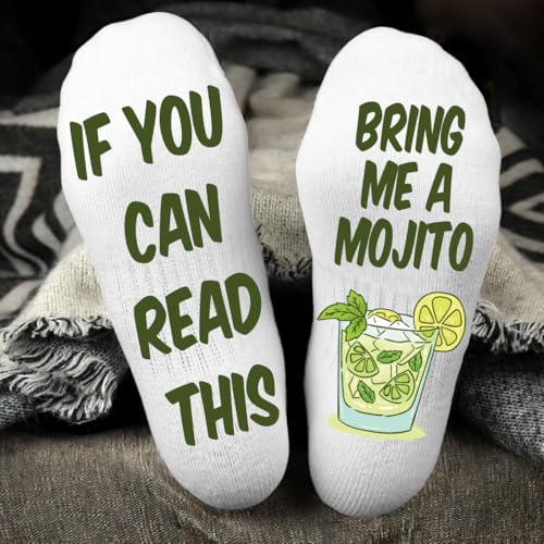 Funky Fun Mojito Socks - Cocktail Funny Gift for Men & Women, Christmas Stocking Stuffers2