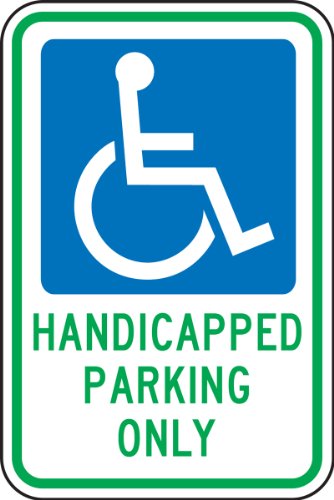 Panneau de stationnement handicapé réfléchissant pour une visibilité nocturne
