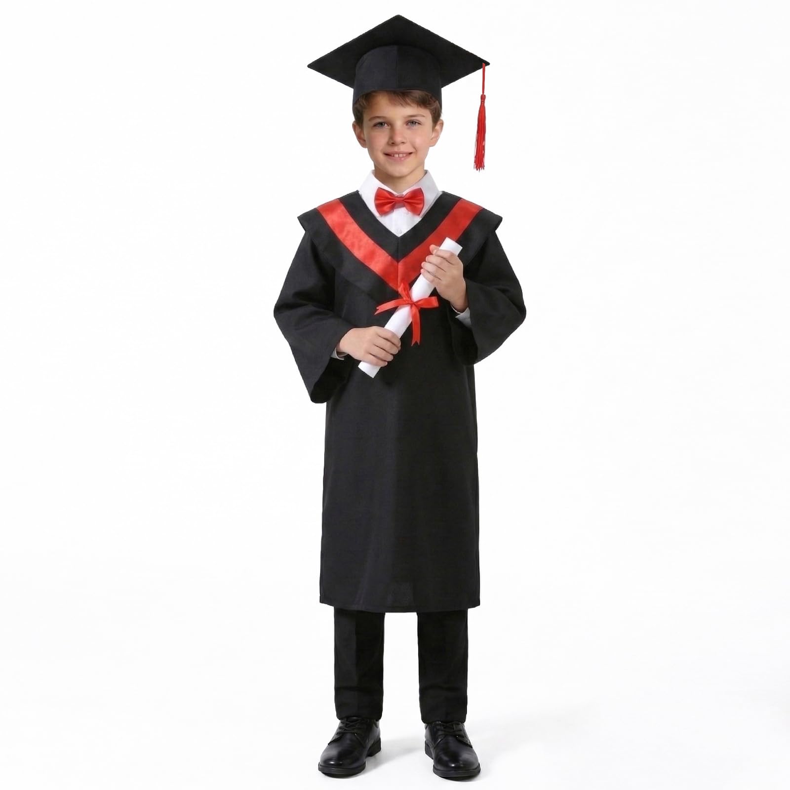 Hredwep Preschool Kindergarten Graduation Gown Cap Tassels Set for Ceremony Party