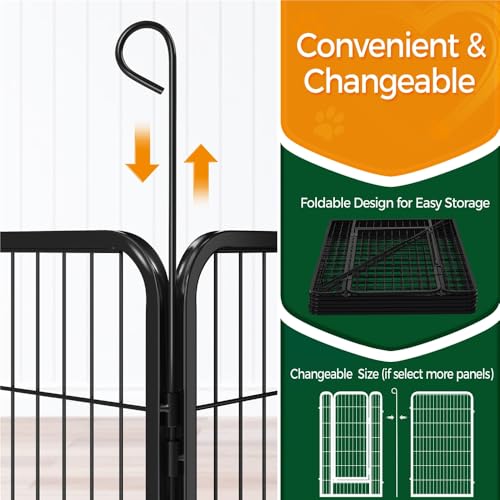 Image of Yaheetech 47in x 14ft Rustproof Foldable Metal Decorative Garden Fence | Durable Metal Frame, Tool-Free Quick Setup,Custom Multi-Shape,Fold Flat Storage, Multi-Scene For Garden Patio RV Camping