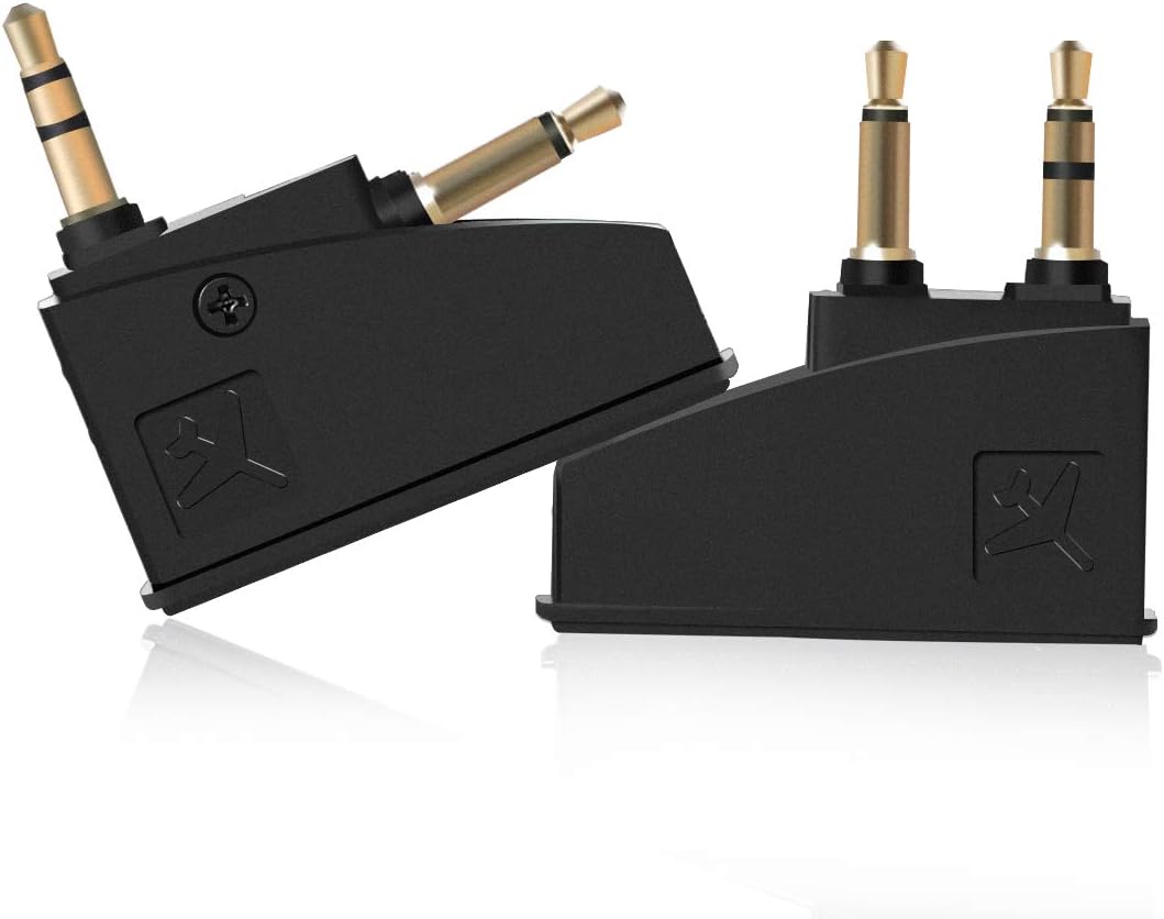 Lenink 2 Pack Airline Airplane Flight Headphone