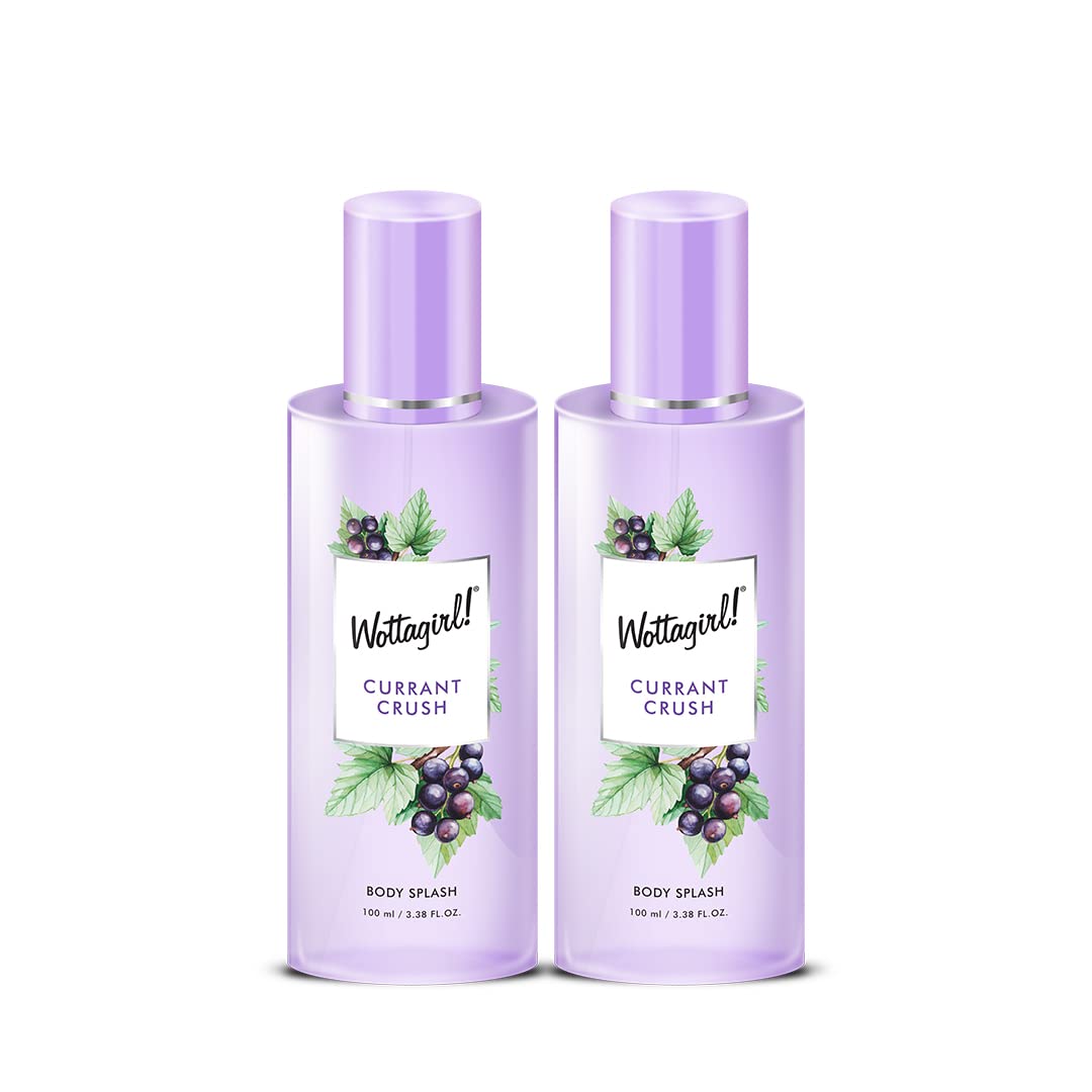 Wottagirl! Currant Crush Body Splash for Women | Long Lasting Fragrance (100ml) (Pack of 2)