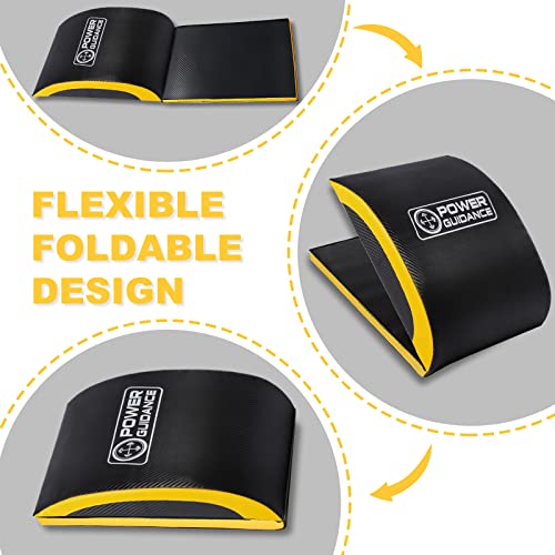 Image of POWER GUIDANCE Ab Exercise Mat - Sit up Pad - Abdominal & Core Trainer Mat for Full Range of Motion Ab Workouts - Black #2, 14.2 inch x 11.8 inch