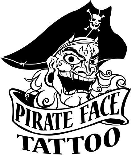 Pirate Face Tattoo (50) Count of Assorted Tattoo Needles with Matching 1/2" Rubber Tubes Combo