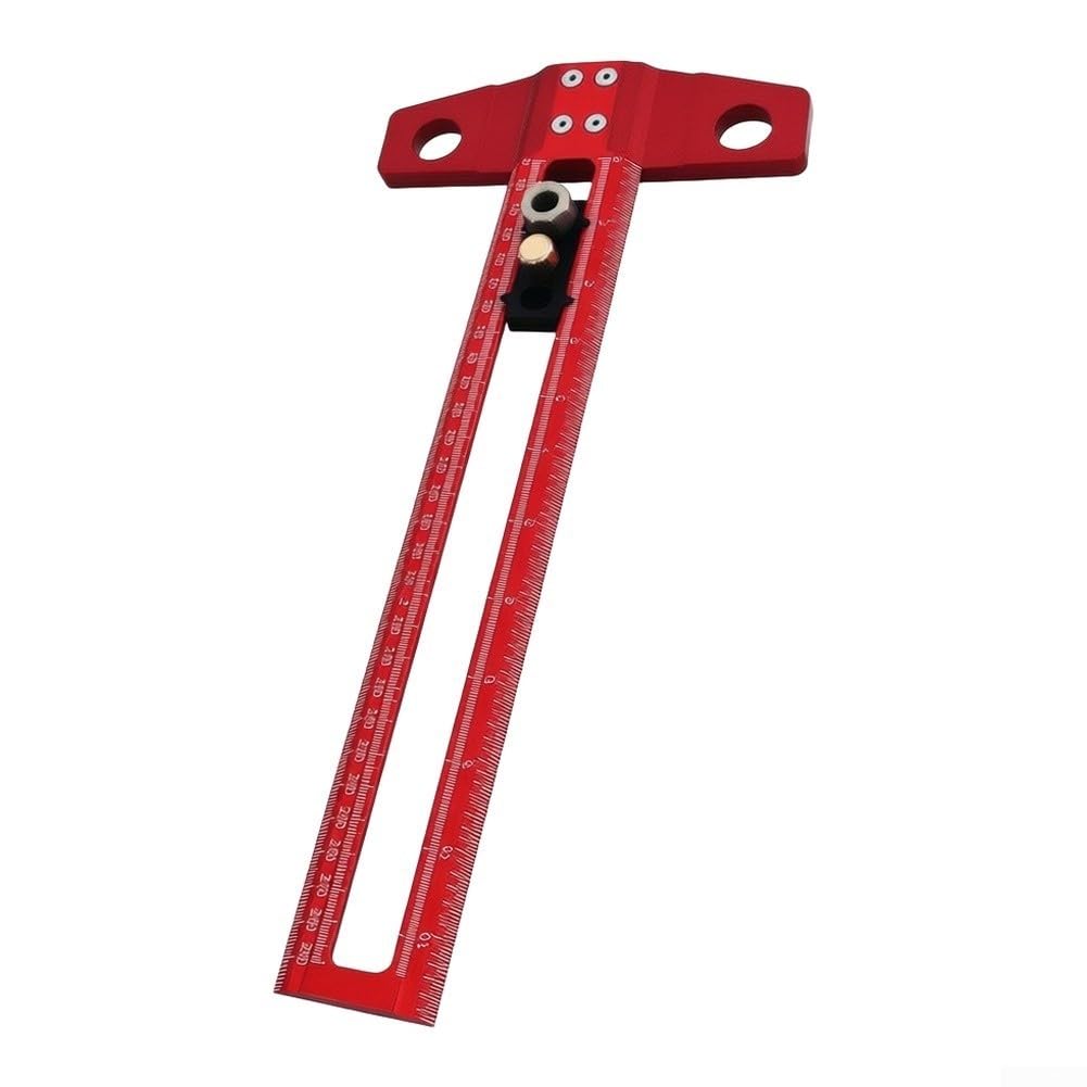 Marcador T 30cm con Deslizador Perforación para madera Marcador(Red Metric 300MM)