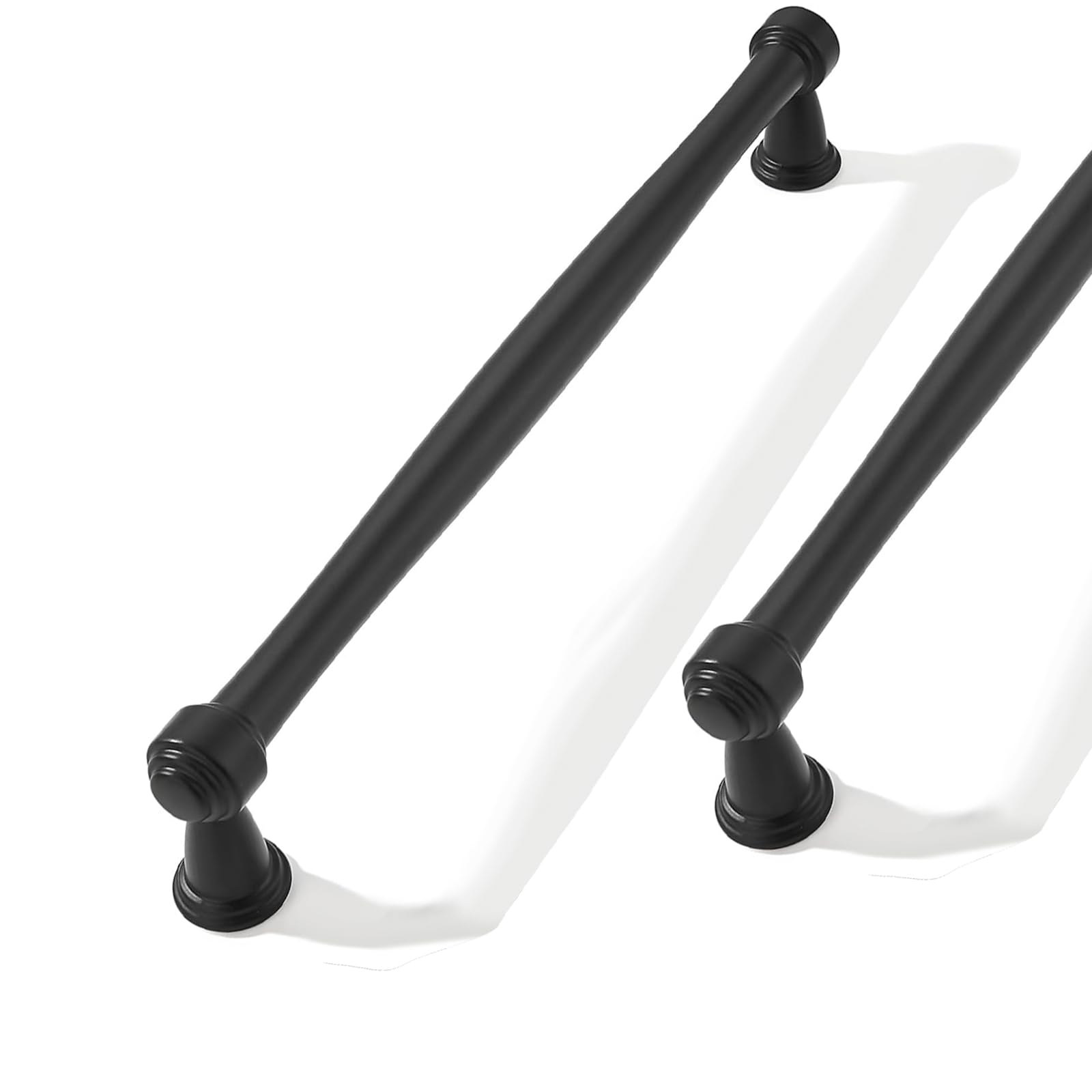 CABDM 10 Pack 8inch(203mm) Center to Center Matte Black Cabinet Pulls Handles for Cabinets Cupboard Solid Heavy Duty Drawer Handles Dressers Kitchens bedrooms — image 1