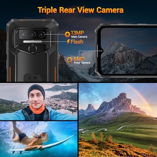 OUKITEL WP23 Pro Outdoor Handy Ohne Vertrag - 16(8+8) GB RAM +128GB ROM, Android 13 Outdoor...