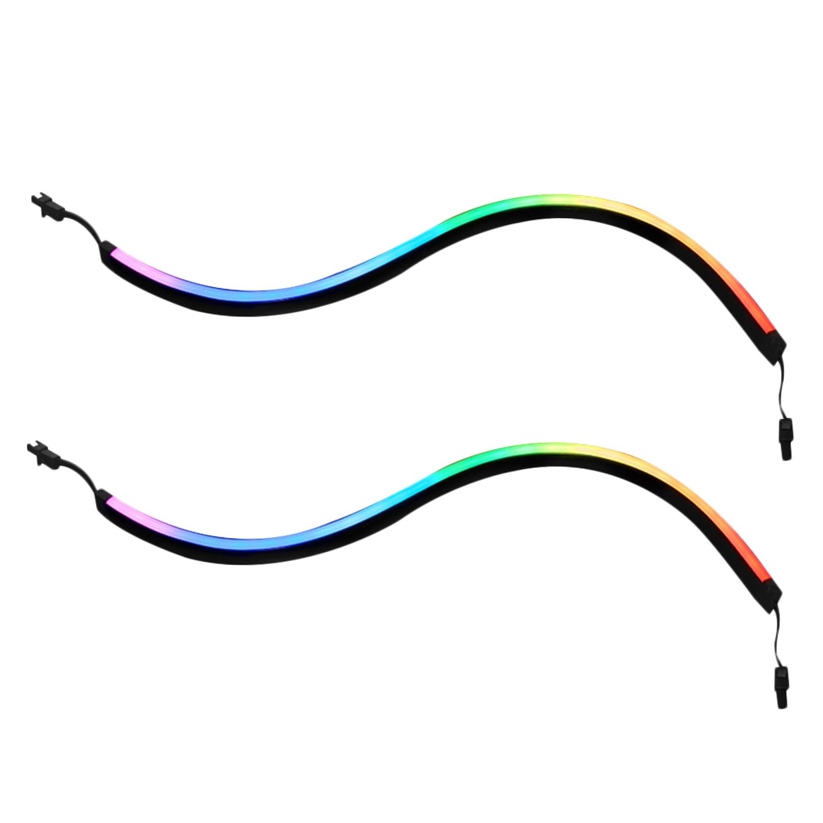 BESTonZON 2pièces Barre Lumineuse Rgb Argb Pour Boîtier Pc De Éclairage Décoratif Personnalisable Pour Ordinateur Facile à Installer Avec Autocollants Adhésifs