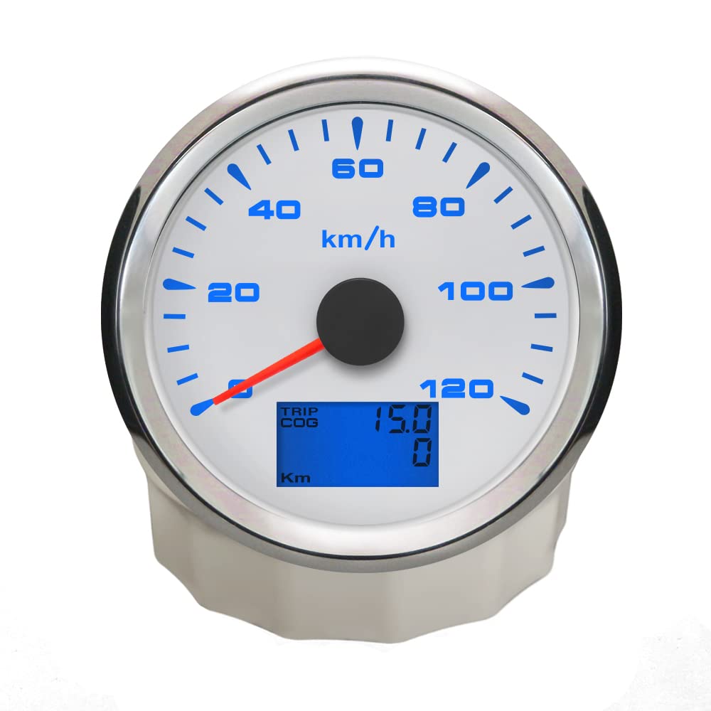 ELING 3-3/8 inchesTruck GPS compteur de vitesse vélomètre kilométrique 0-120KM/H avec kilométrage journalier 9-32V