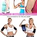 Lancsdom Arm Trimmers for Women & Men,Sauna Sweat Arm Trainer,Adjustable Sweat Arm Shaper Bands(a pair), Black