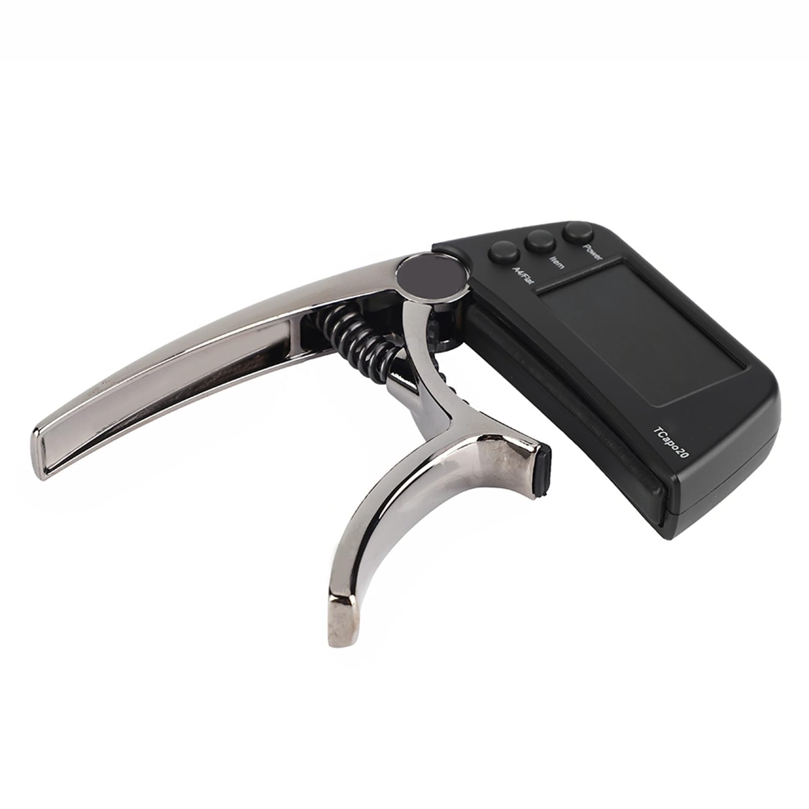 Walfront Accordeur de Guitare Capodastre en Métal à Changement Rapide à une Main avec Pad Premium pour les Joueurs de Guitare et de Basse (Bronze électrolytique)