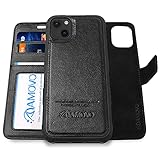 AMOVO Genuine Leather Case Compatible with iPhone 13 Case Wallet Magnets Detachable Wallet Case...