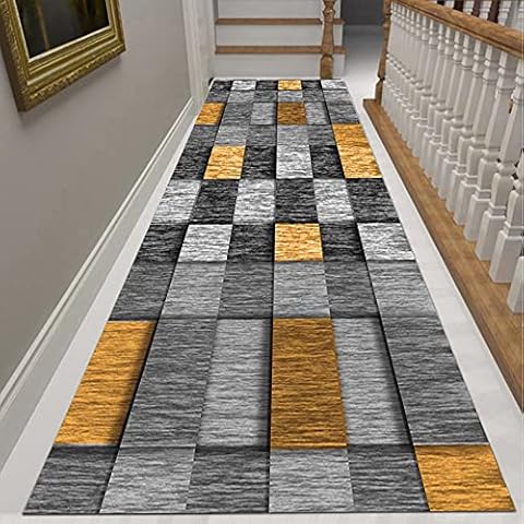 HYEYXKK Geometric Kitchen Runner Rug 200cm 250cm 300cm 350cm 4m 5m 6m Narrow Carpets Runner for Hallway Entryway Stairs Hall Corridor Extra Long Floor Non-Slip Area Rug (Size : 80x100cm/2.6ftx3.3ft) Cover