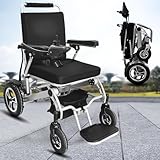 CUIOT Electric Wheelchair - Lightweight Foldable Motorized Wheelchair for Adults, All Terrain Wheel Chair, Folding Portable Power Wheelchair for Seniors - Weight Capacity 300Lbs, Weights 57Lbs,20AH