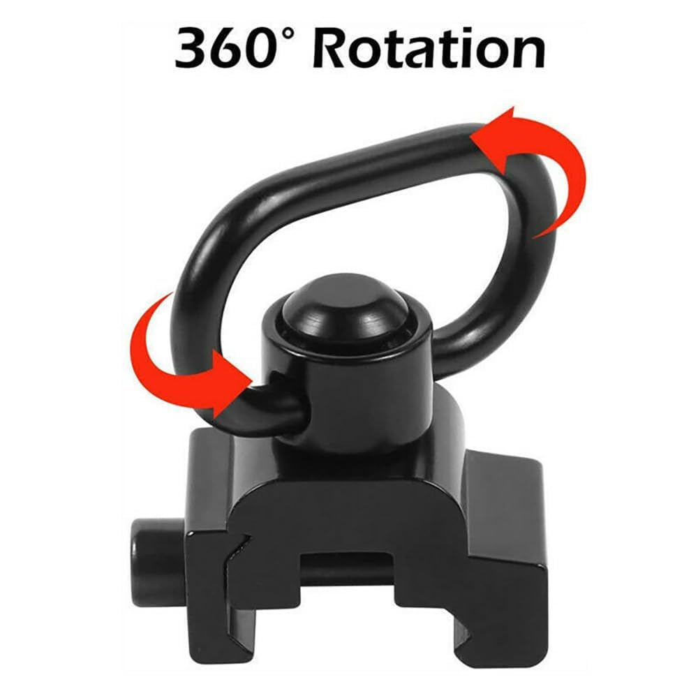 Taktischer Zweipunkt-Sling-2er-Pack Picatinny QD-Schling-Schwenk halterungen Verstellbarer Schulter Gurt für Gewehre-Schnell Spanner und Montage Basis inklusive