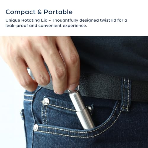 nanoSprayer Mini Perfume Refillable Bottle, Perfume Atomizer, Essential Oil Bottles, Small Spray Bottle for Travel, Everyday Carry (5ml, Matte Black)3