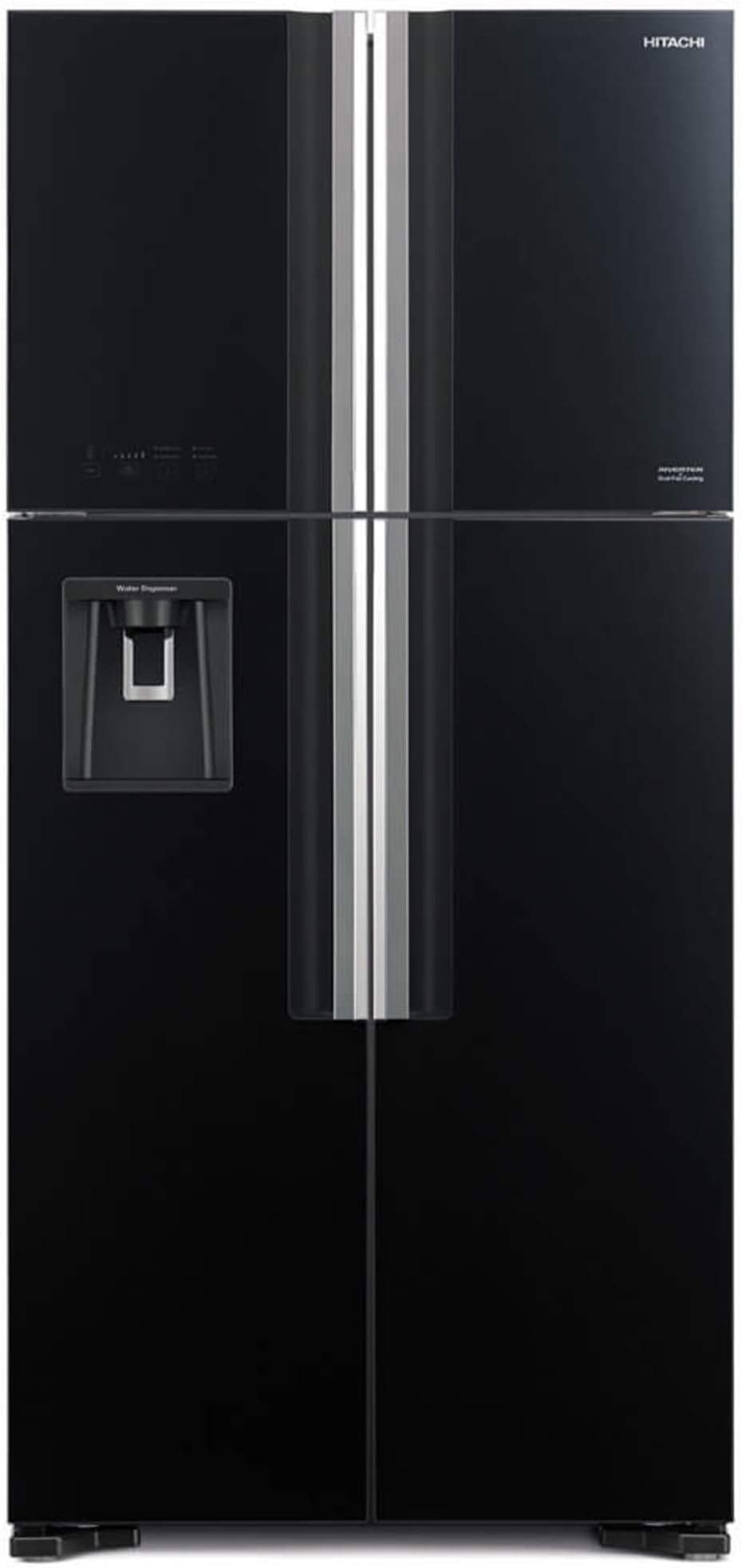 760L Gross Side By Side 4 Doors Premium Refrigerator, RW760PUK7GBK, 10 Year Warranty on Inverter Compressor, French Door, No Frost Fridge, Dual Fan Cooling, Movable Twist Ice Tray, Glass Black