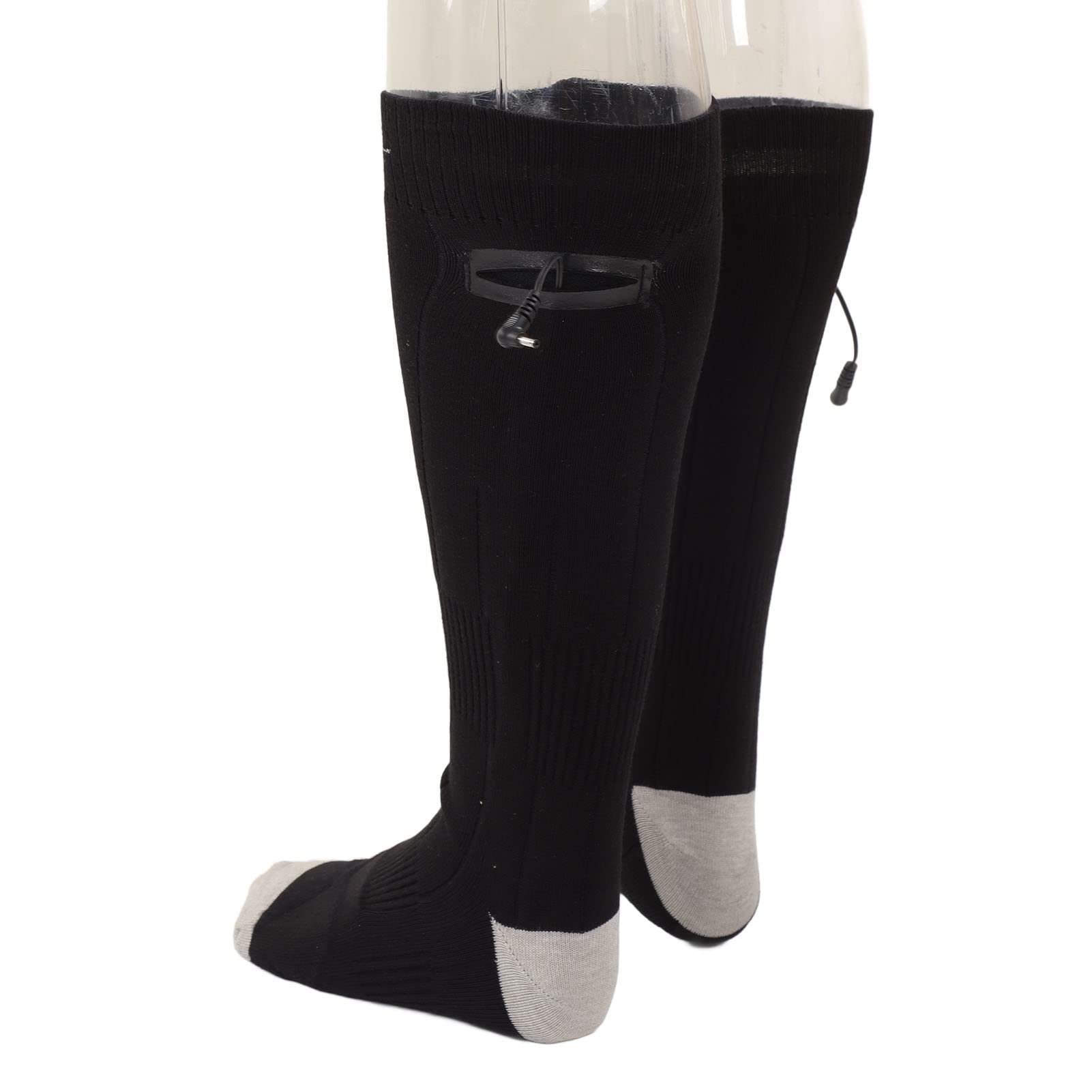 TANM Calcetines Calefactables, 3 Modos Calcetines Calefactables Alimentados por Batería Calentamiento Rápido Recargable con Indicador para Mujeres y Hombres para el Invierno