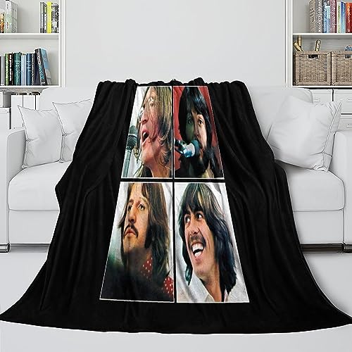 Couverture Keep Warm The Beatles Patterns Couverture Polaire en Flanelle Imprimée en 3D Couverture Polaire en Flanelle Douce en Microfibre pour Enfants Et Adultes 100X130CM - Les Beatles, Paul McCartney, John Lennon, RIngo Starr, George Harrison Couverture Keep Warm The Beatles Patterns Couverture Polaire en Flanelle Imprimée en 3D Couverture Polaire en Flanelle Douce en Microfibre pour Enfants Et Adultes 100X130CM – Image 4