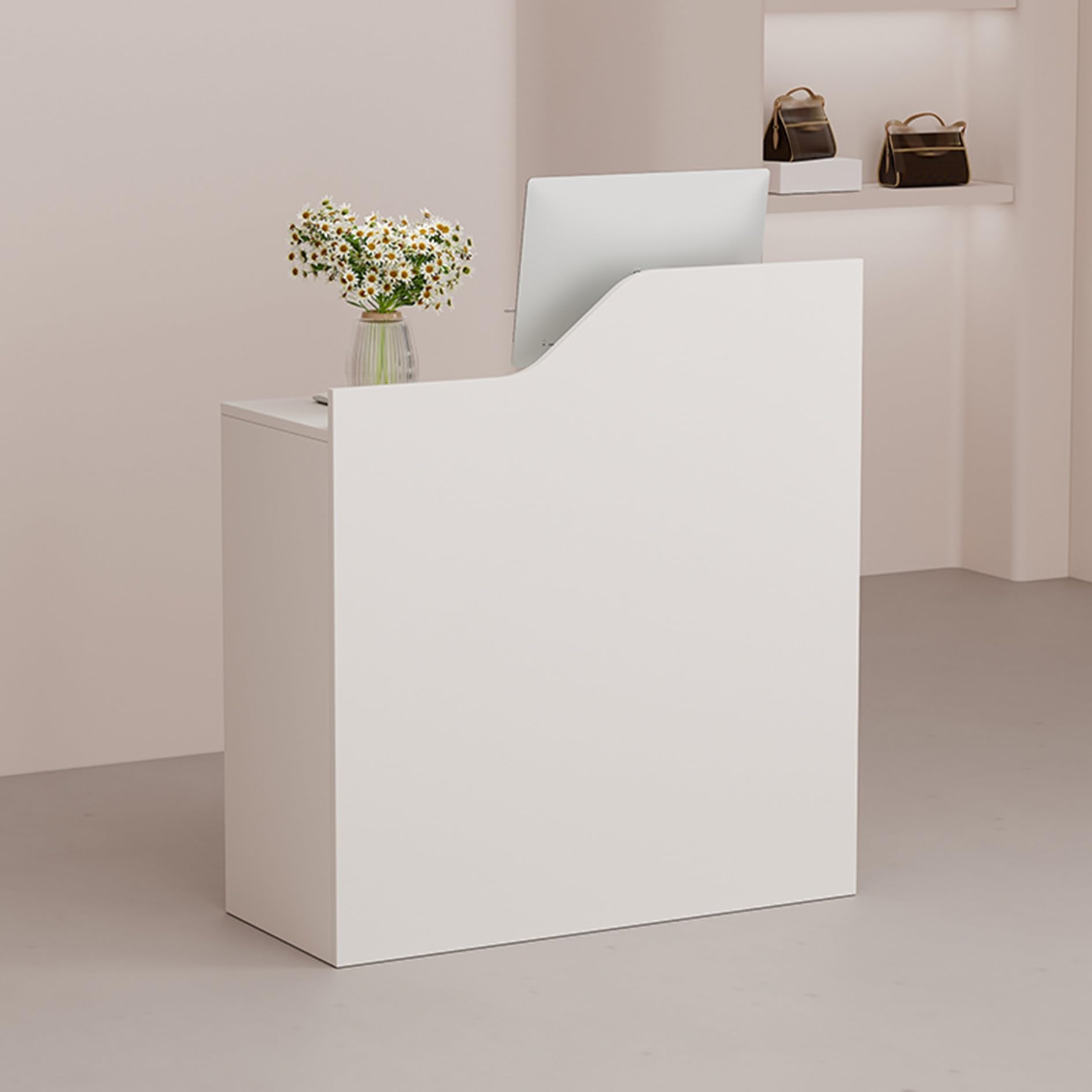 Moderno Recept De con Der Counter per Ufficio Lobby Beau Salon Clinic & Negozio Segretario Hostess Stand per una migliore esperienza del cliente