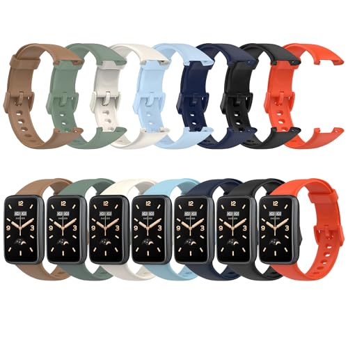 7 Pack Correas Compatibles Xiaomi Mi Band 7 Pro TPU Silicona miniatura 1