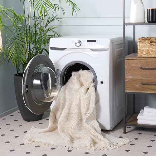 Tapete SAFAVIEH lavado fácil 5' x 8' color marfil miniatura 2
