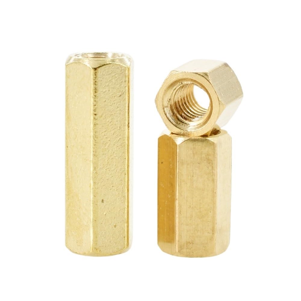 UZAMIRLEX Hexagonal Internal Thread, Brass Motherboard Standoffs Hex Spacer Screws M3 M4(30mm (5Pcs),M3)