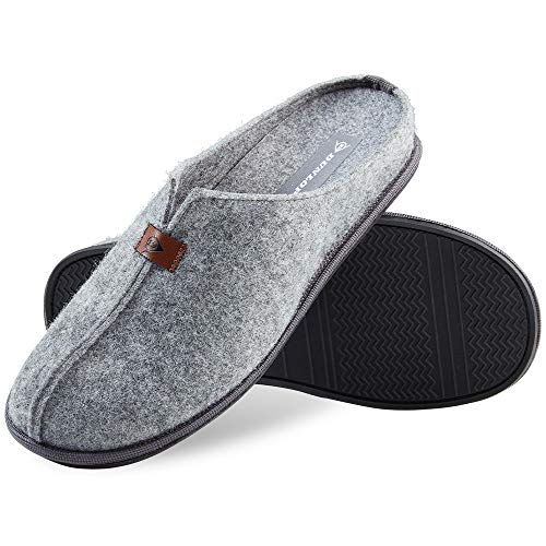 DUNLOP Hausschuhe Herren, Filzpantoffeln für Herren und Jungen, Winter...