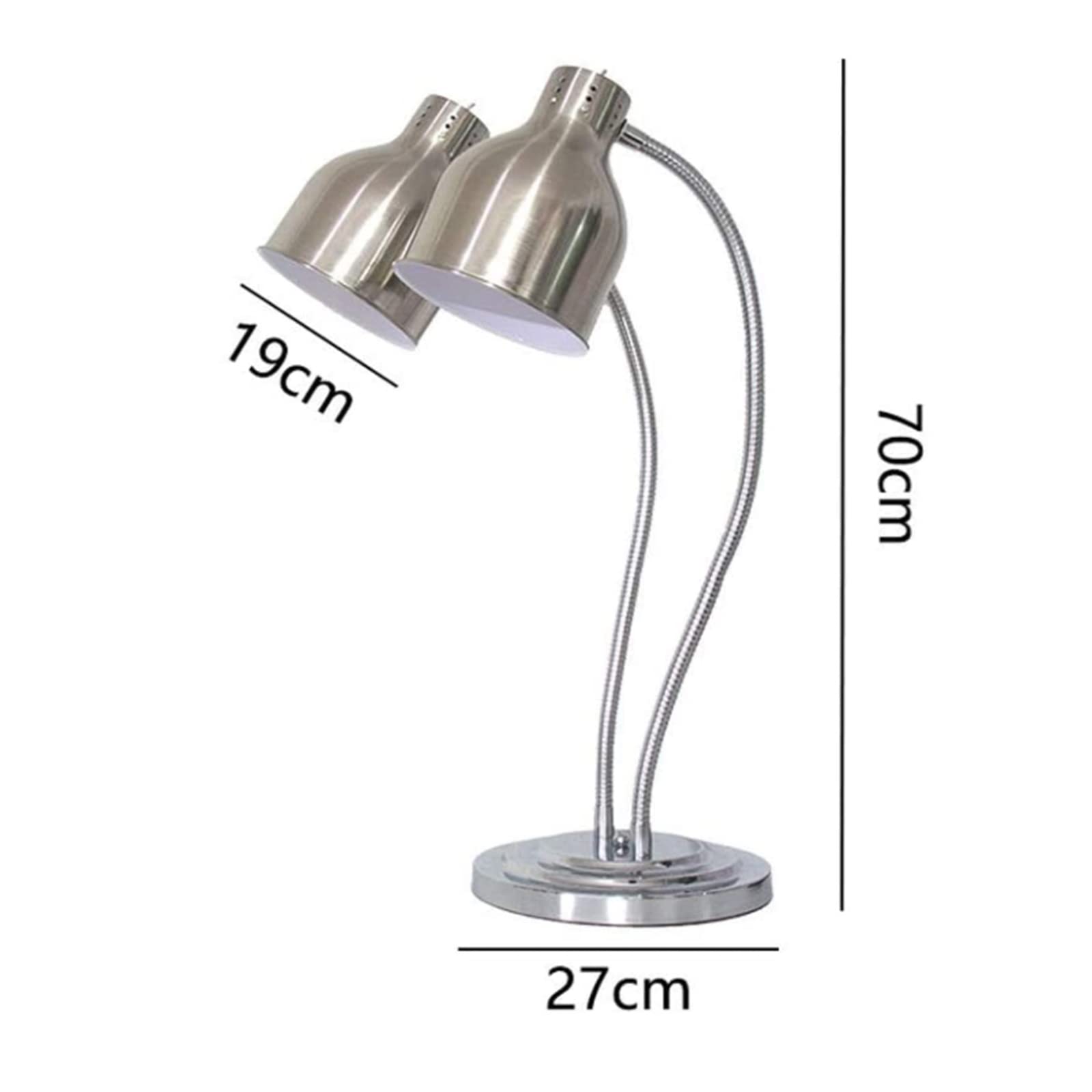 CHUANGRUN Lampe Chauffante À Double Tête, Chauffe-Plats, avec Deux Ampoules, Lampe Chauffante Commerciale Électrique Autonome, Restaurant De Cuisine D'hôtel Buffet Garder Les Aliments Au Chaud
