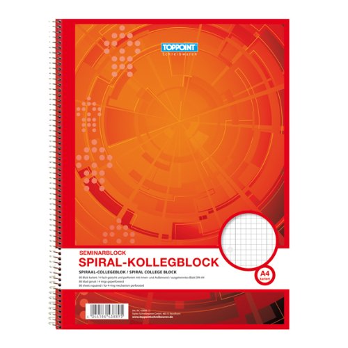 25x Collegeblock A4 Spirablock Kollegblock kariert