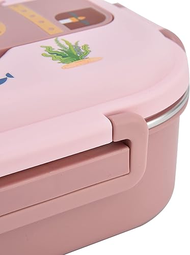 Miniatura 6 de TOPINCN Lonchera con aislamiento dividido sellado con compartimento de dibujos animados a prueba de fugas para cajas de almuerzo de acero inoxidable