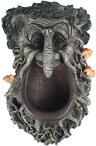 YRHH Artesanía Natural De Árbol Salvaje, Figura De Árbol con Cara De Árbol, Decoración De Jardín, Resina Sintética Resistente A La Intemperie, Decoración De Árbol Colgante, 9,6 X 6,6 Pulgadas