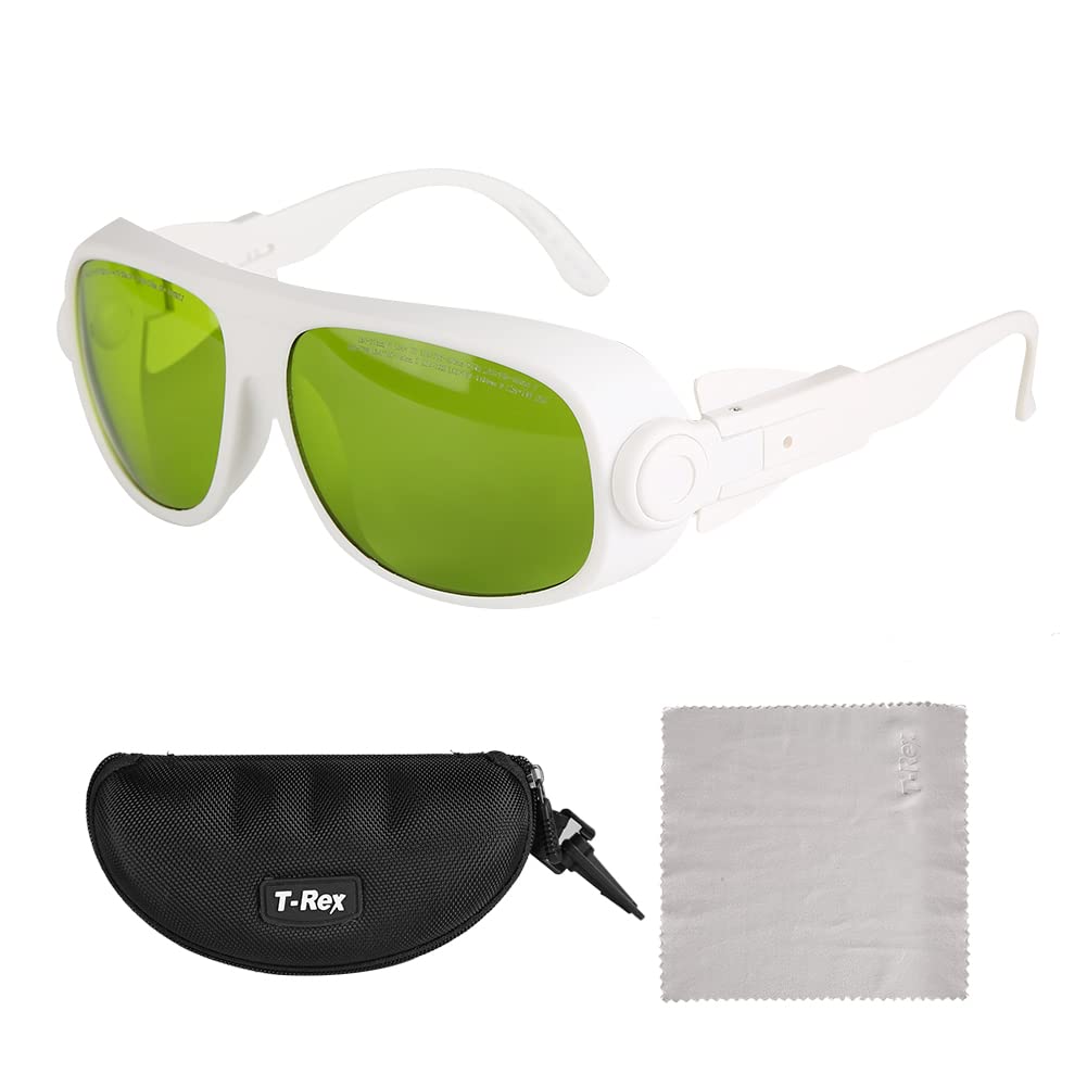 Yinhing Gafas de seguridad láser 1064nm certificadas CE, protección OD6+ para 450nm 532nm, lentes policarbonato -radiación para soldadura profesional, visibilidad clara