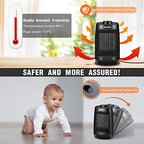 Fan Heater,Heaters for Home Low Energy,Fast Heating Ceramic Electric Heater with 3 Heat Settings,1500W/750W Space Small Heaters for Home, Office & Garage,Tip-Over Protection,65 Oscillating - Cosy Home Interiors Fan Heater,Heaters for Home Low Energy,Fast Heating Ceramic Electric Heater with 3 Heat Settings,1500W/750W Space Small Heaters for Home, Office & Garage,Tip-Over Protection,65 Oscillating - Image 5