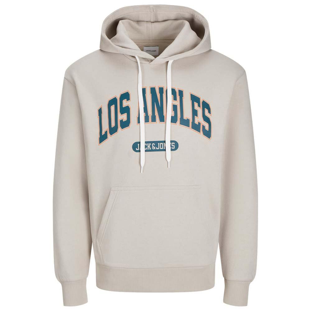 JACK&JONES JJEBRADLEY Varsity Sweat Hood Style, moonbeam, L