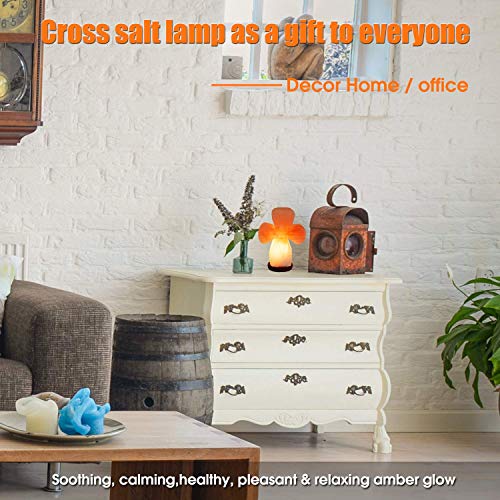 Amoystone Blue Agate Stone Tealight Candle Holder & Cross Himalayan Salt Lamp For Home Decors #TOP7