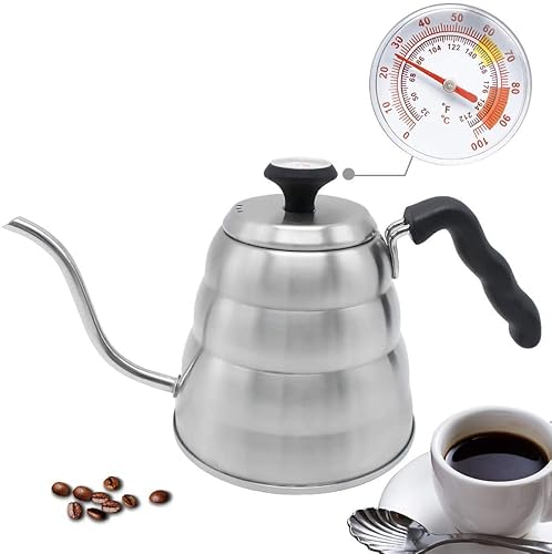 Chaleira Bico De Ganso Fino Barista c/Termômetro Lyca 1,2L