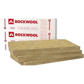 Rockwool Rockmin Plus Rock Wool Panels Divider Insulation  -0.037 - 50 - 100 mm Brown 100 mm - 6.10 m