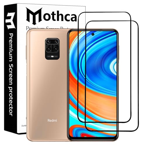 Image of Mothca Tempered Glass Compatible for Redmi Note 9 Pro / 9 Pro Max /Poco F3 GT /Poco X2 / Poco M2 Pro /Redmi K30 with Edge to Edge Coverage - Case Friendly, Free Installation Kit (Pack of 2)