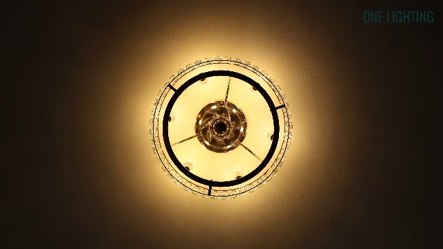 Image of Siljoy Modern Gold Caged Crystal Ceiling Fans with Lights and Remote, 20'' | Crystal Chandelier with Fan, 6 Fan Speeds, Reversible Blade, Quiet Performance, 6-Light Fandelier Bedroom Living Room Nursery