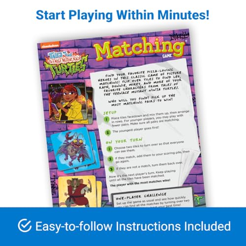 Juego de mesa TMNT Matching para niños 3-5 años miniatura 5