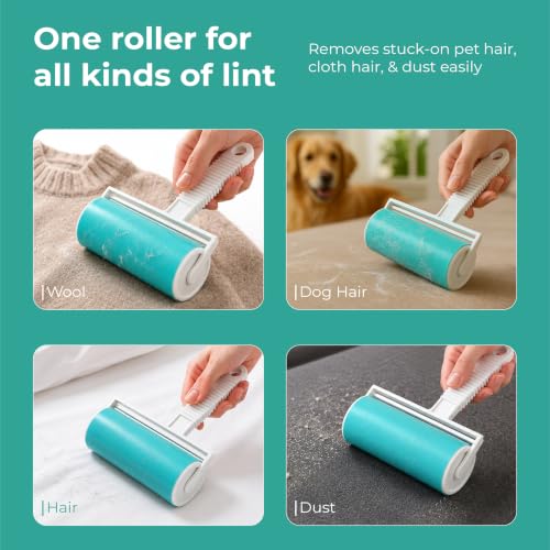 Image of Lifelong Washable Reusable Lint Roller | Pet Hair Remover for Clothes, Sofa,Carpet & Car Seats | Sticky Gel Lint Remover for Dust, Fur, Hair & Crumbs | Portable, Eco-Friendly, No Refills Required