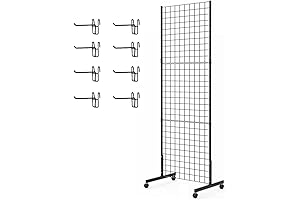 1 Pack 2' x 5' Three Pieces Wire Display Rack Stand with...