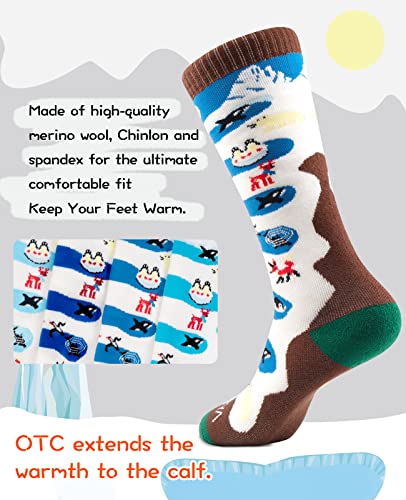 Weierya Kids Ski Socks Merino Wool, Thermal Snow Socks, Knee-High Wool Socks For Boys And Girls, 1/3 Pairs Dark Brown S 1 Pair #TOP1