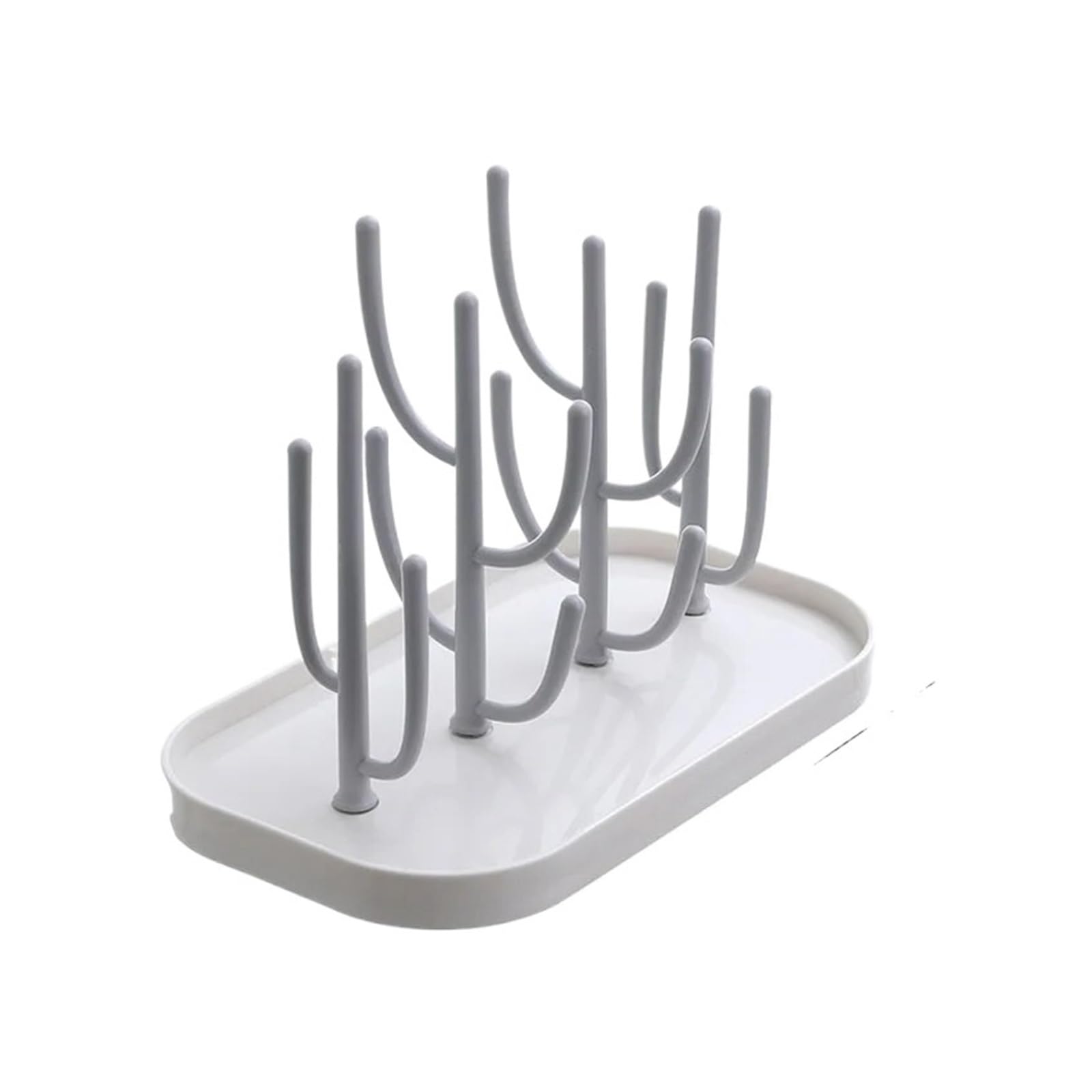 Yonmledo Beige Mug Stand Tree-Shaped Bottle Drain Rack, Dust-Proof Bottle Holder, Cup Drain Rack(Beige)