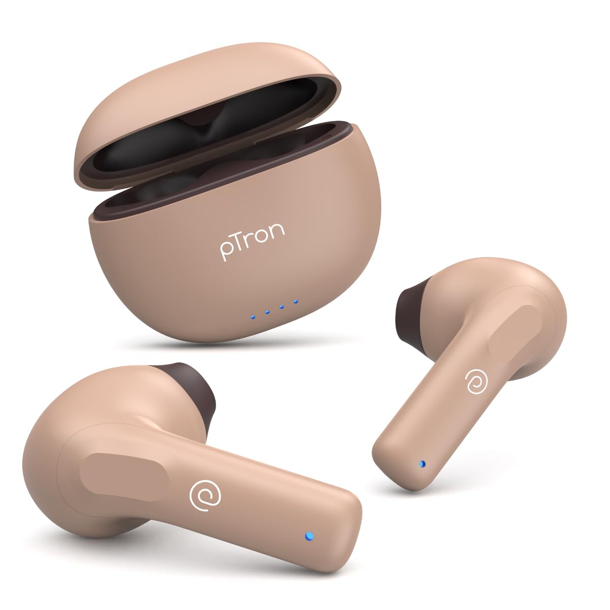 pTron Bassbuds NX in-Ear TWS Earbuds, TruTalk AI-ENC Calls, 32Hrs Playtime, 13mm Drivers, Bluetooth V5.3 Wireless Headphones, Voice Assistant, Type-C Fast Charging & IPX5 Water Resistant (Sand Brown) (B0D8CGS279) Amazon Price History, Amazon Price Tracker