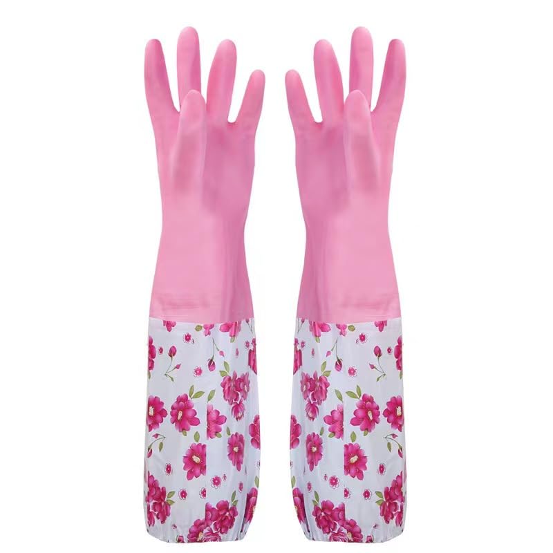 Dishwashing Cleaning Glove Cleaning Rubber Long Sleeves for Dish Washing Household Glove