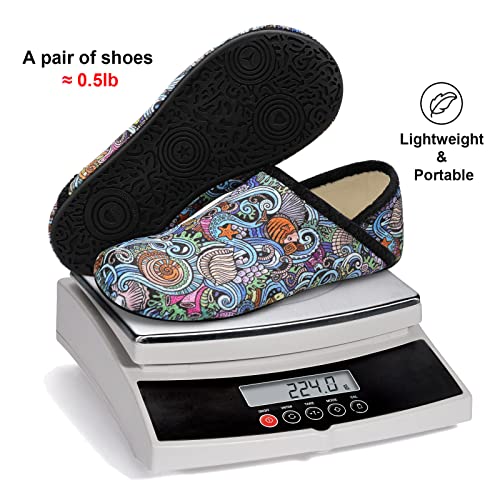 Image of Fires Womens Mens Slippers with Rubber Sole Soft-Lightweight House Slipper Socks Around House Shoes Non Slip Indoor /Outdoor