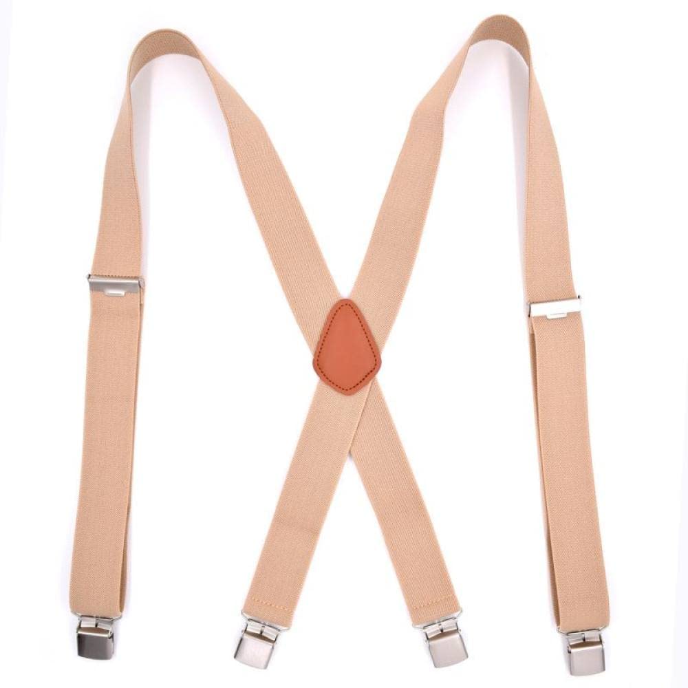 bretelle, Bretelle da uomo 4 clip esterno Cinturino elastico 2,5 * 120 cm Accessori regalo for il padre